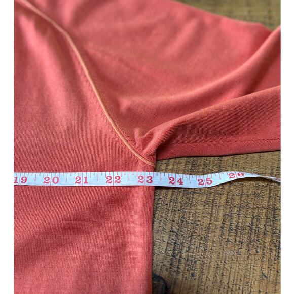 Mens Tommy Bahama Coral Orange Silk Blend Short Sleeve Summer Polo Shirt Large - Picture 7 of 8